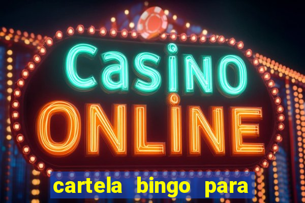 cartela bingo para cha de cozinha imprimir gratis